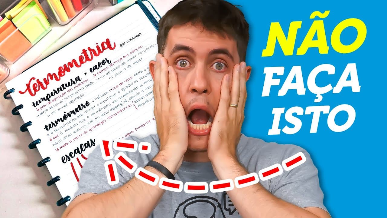 Thumbnail: Anotar a matéria. NÃO PERCA mais tempo!