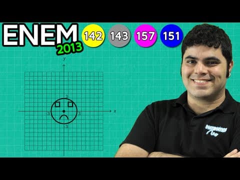 Thumbnail da aula: ENEM 2013 Matemática #16 - Interpretação de Gráfico com Circunferência e Parábola