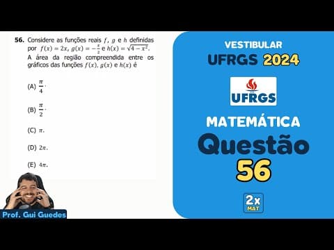 Thumbnail da aula: Resolução Matemática UFRGS 2024 - Questão 56 | Matemática em Dobro