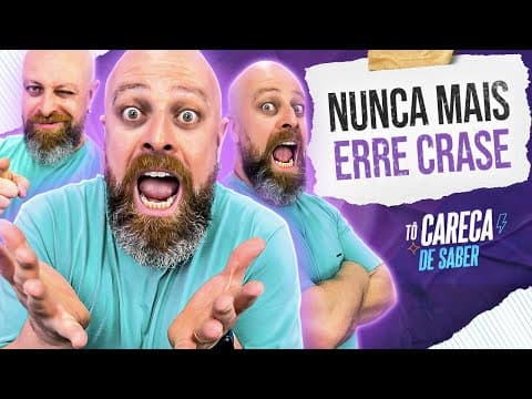 Thumbnail da aula: Método INFALÍVEL pra saber QUANDO usar a CRASE #TôCarecaDeSaber | Professor Noslen