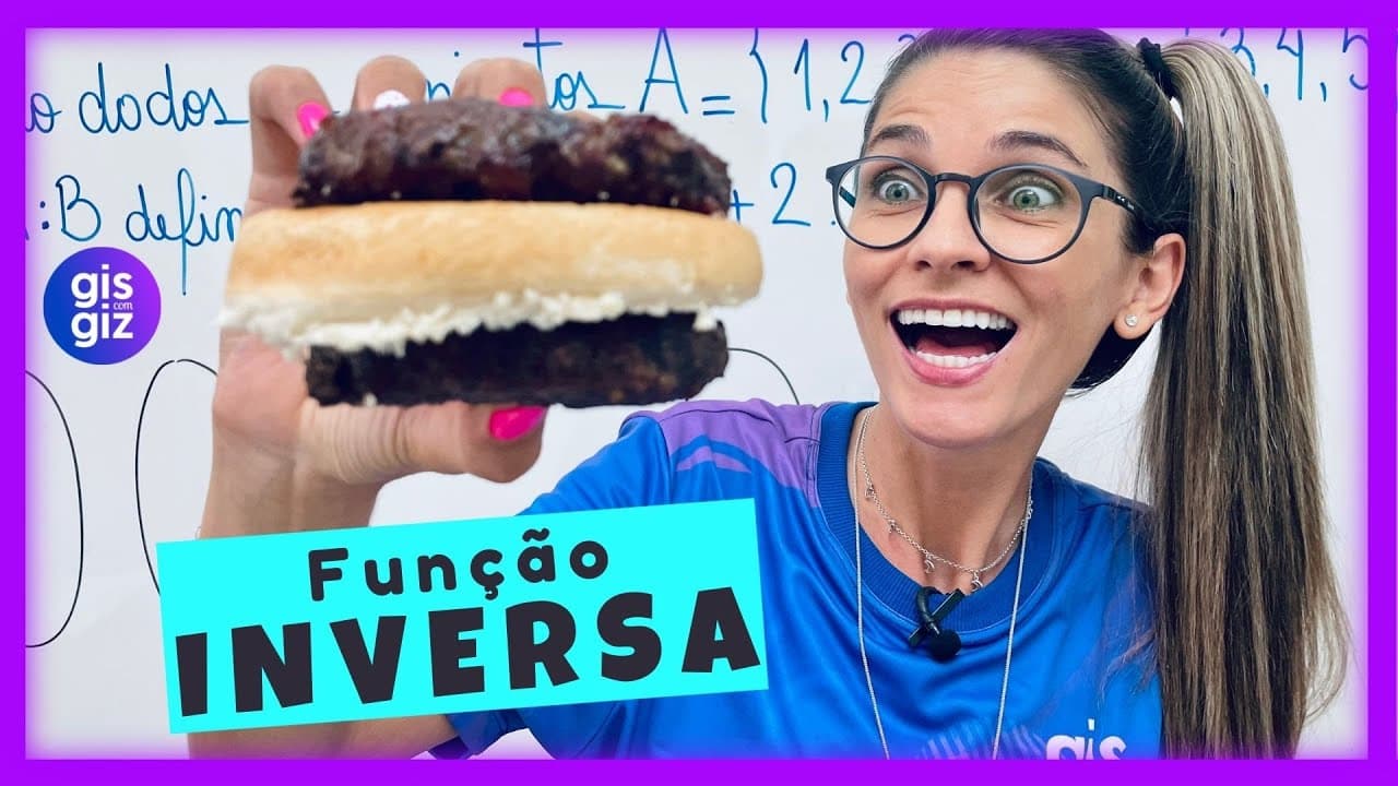 Thumbnail: FUNÇÃO INVERSA | DEFINIÇÃO, LEI DE FORMAÇÃO, DIAGRAMA E EXERCÍCIOS  | Ensino médio - Gis com Giz