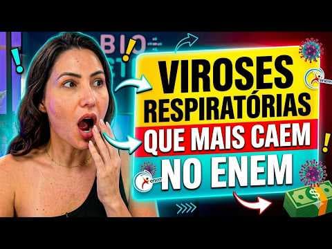 Thumbnail da aula: Viroses de transmissão aérea (sarampo, gripe, covid...) | Revisão completa para ENEM e vestibulares