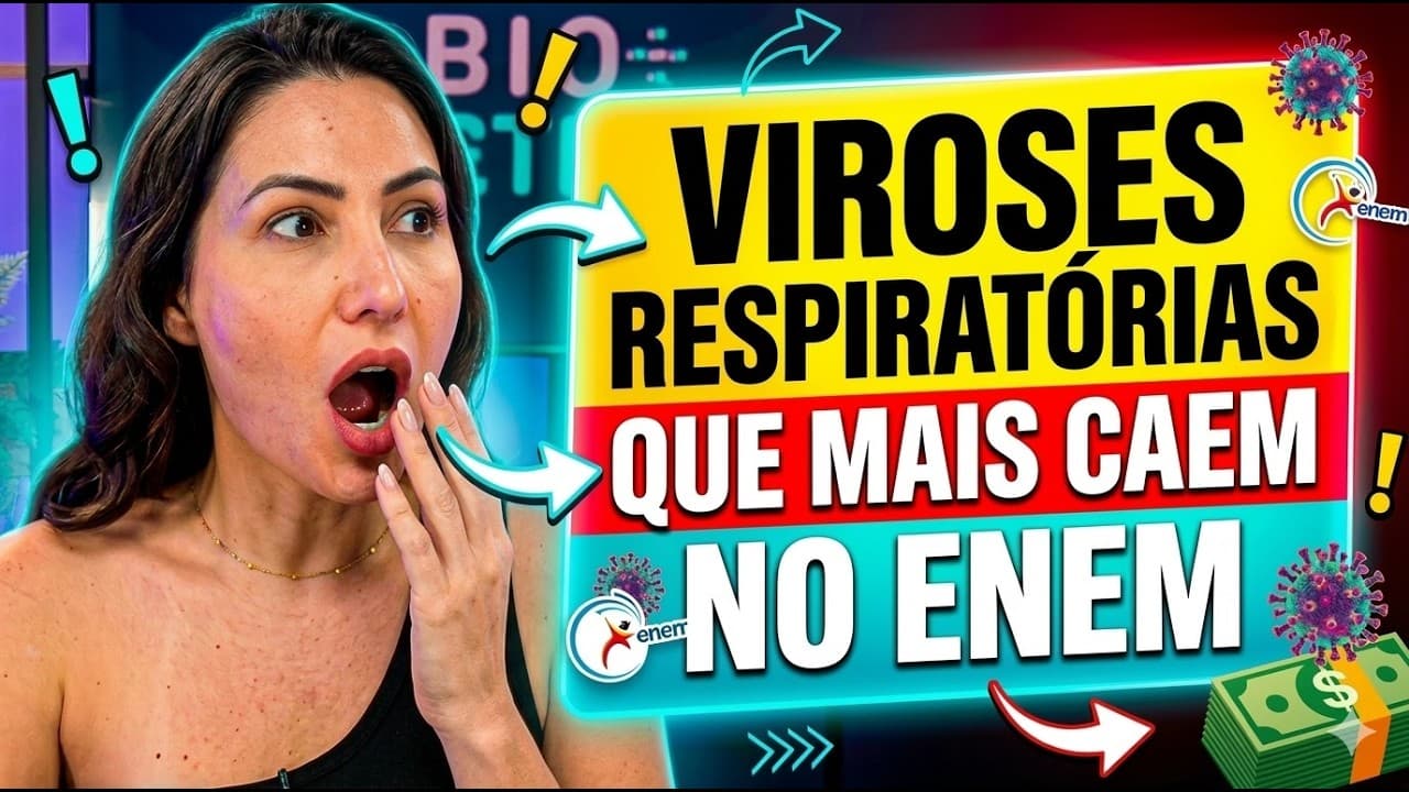 Thumbnail: Viroses de transmissão aérea (sarampo, gripe, covid...) | Revisão completa para ENEM e vestibulares
