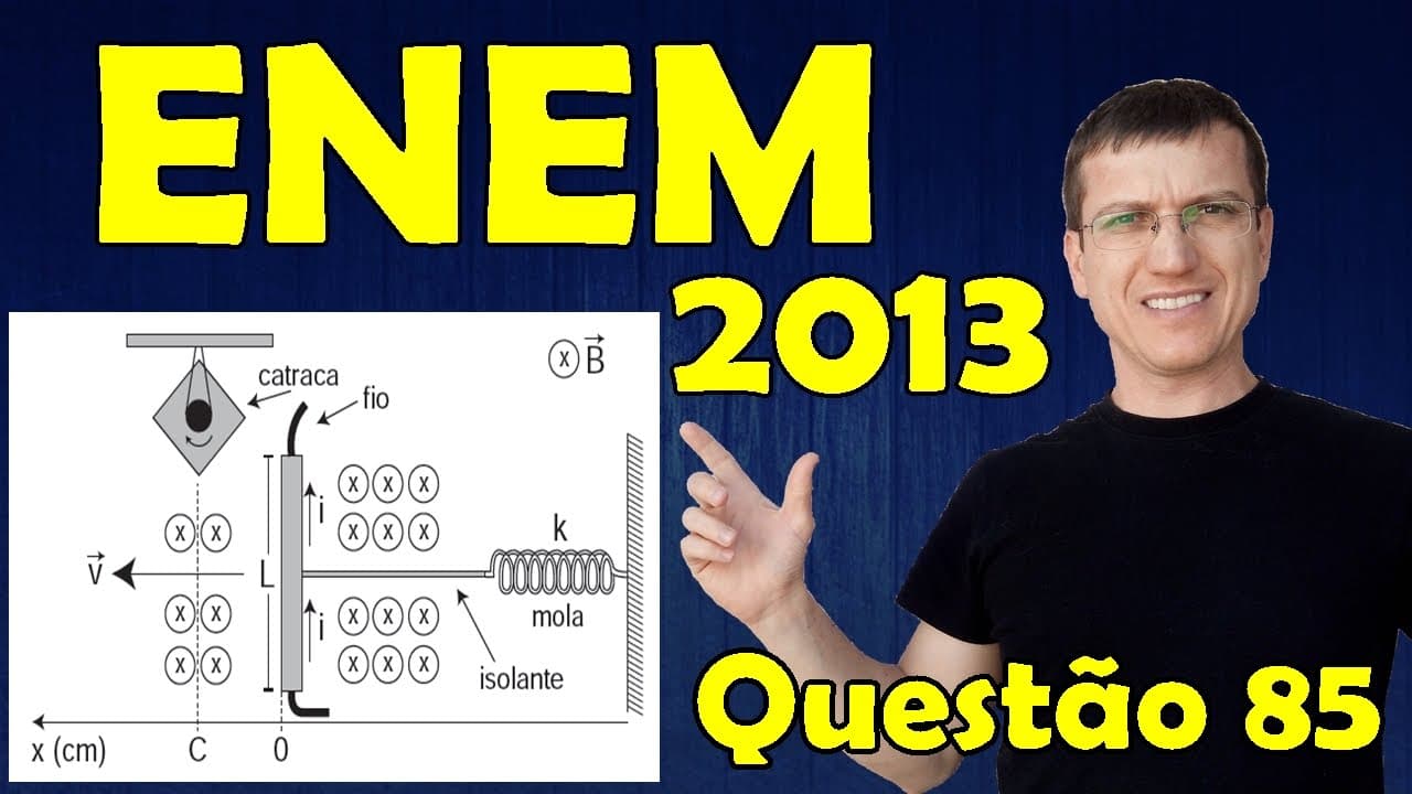 Thumbnail: ENEM 2013 - Questão 85 resolvida (Caderno Azul) - Física - Eletricidade - Prof. Marcelo Boaro