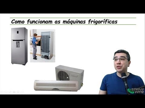 Thumbnail da aula: Como funcionam a geladeira e o ar condicionado? | máquinas frigoríficas