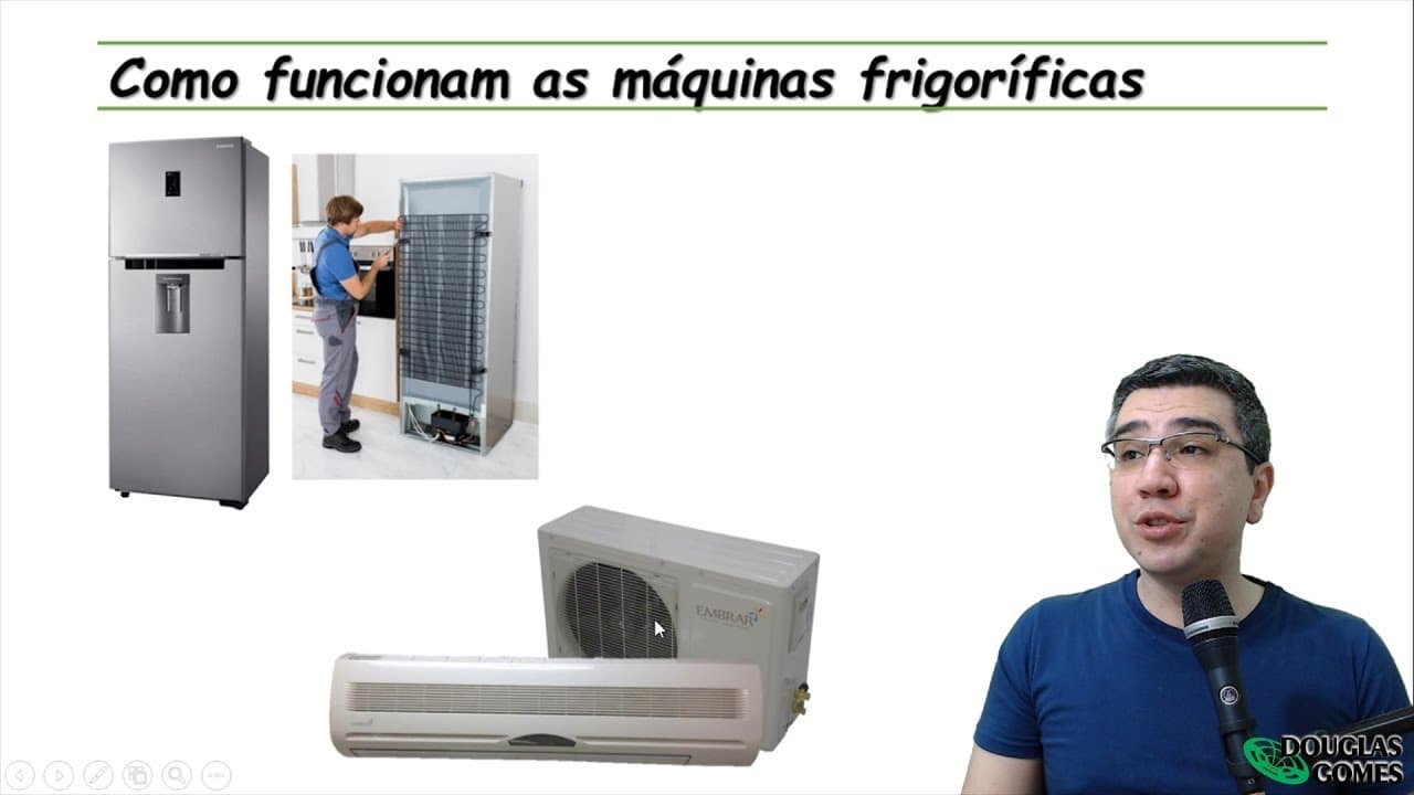 Thumbnail: Como funcionam a geladeira e o ar condicionado? | máquinas frigoríficas