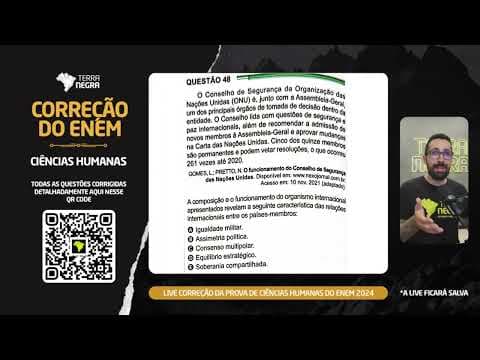 Thumbnail da aula: ENEM 2024 - Geografia - 48 Prova Verde