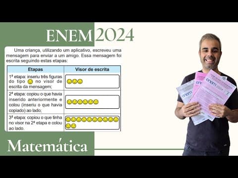 Thumbnail da aula: ENEM 2024 - Uma criança utilizando um aplicativo escreveu uma mensagem para enviar a um amigo