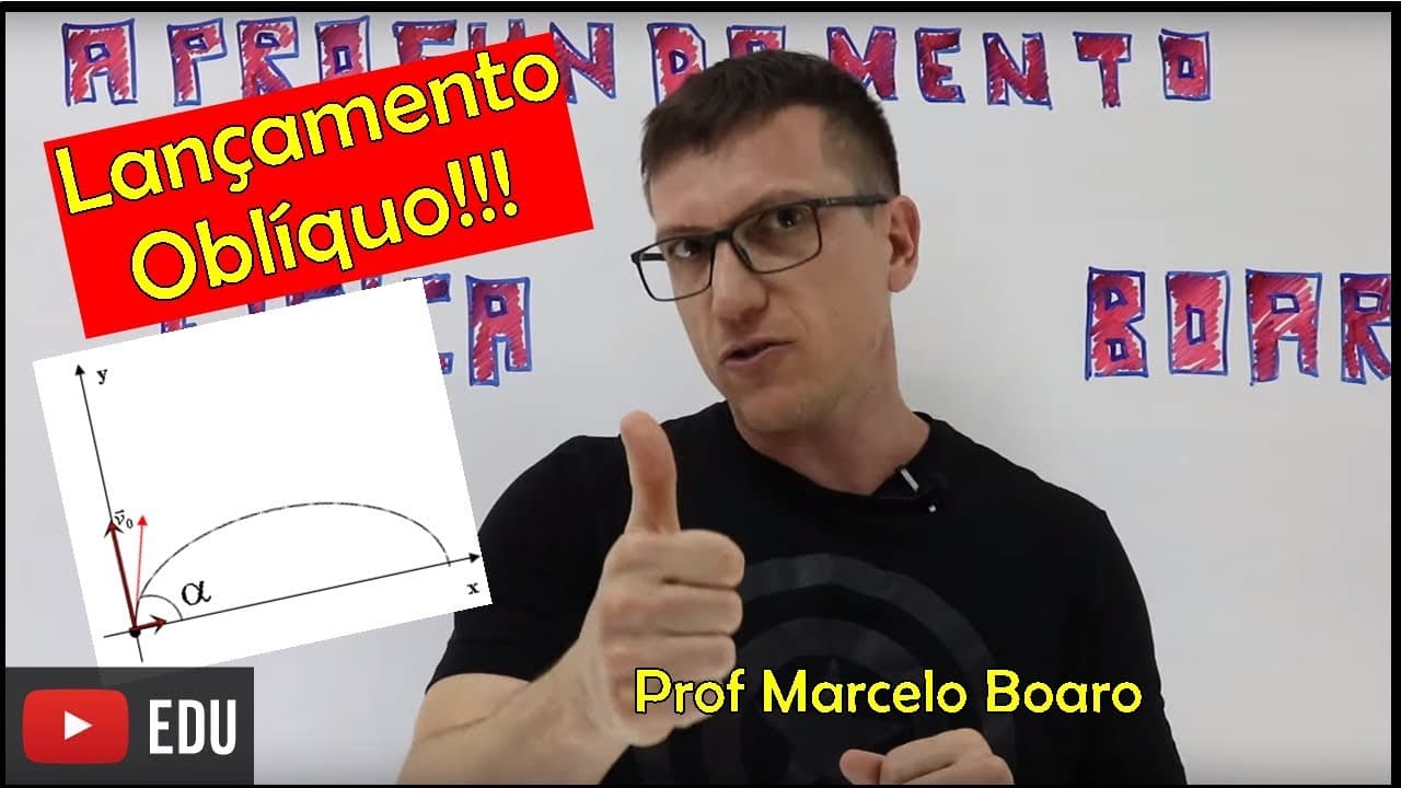 Thumbnail: Lançamento Oblíquo - Exercício resolvido - Aprofundamento   Vídeo Aula 22
