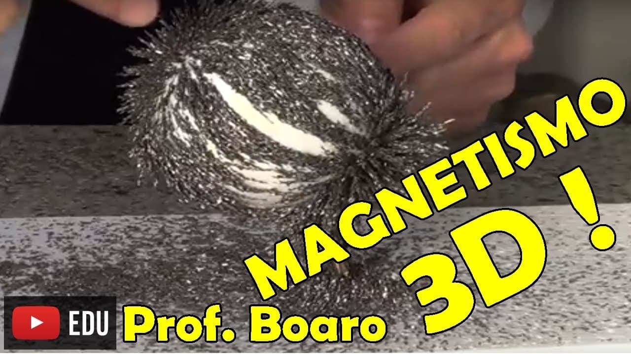 Thumbnail: MAGNETISMO EM 3D - SIMULANDO O MAGNETISMO DA TERRA - EXPERIÊNCIA DE FÍSICA - Prof.  Boaro