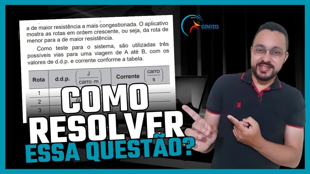 Thumbnail: (ENEM 2022) Afim de classificar as melhores rotas em um aplicativo de trânsito, um pesquisador