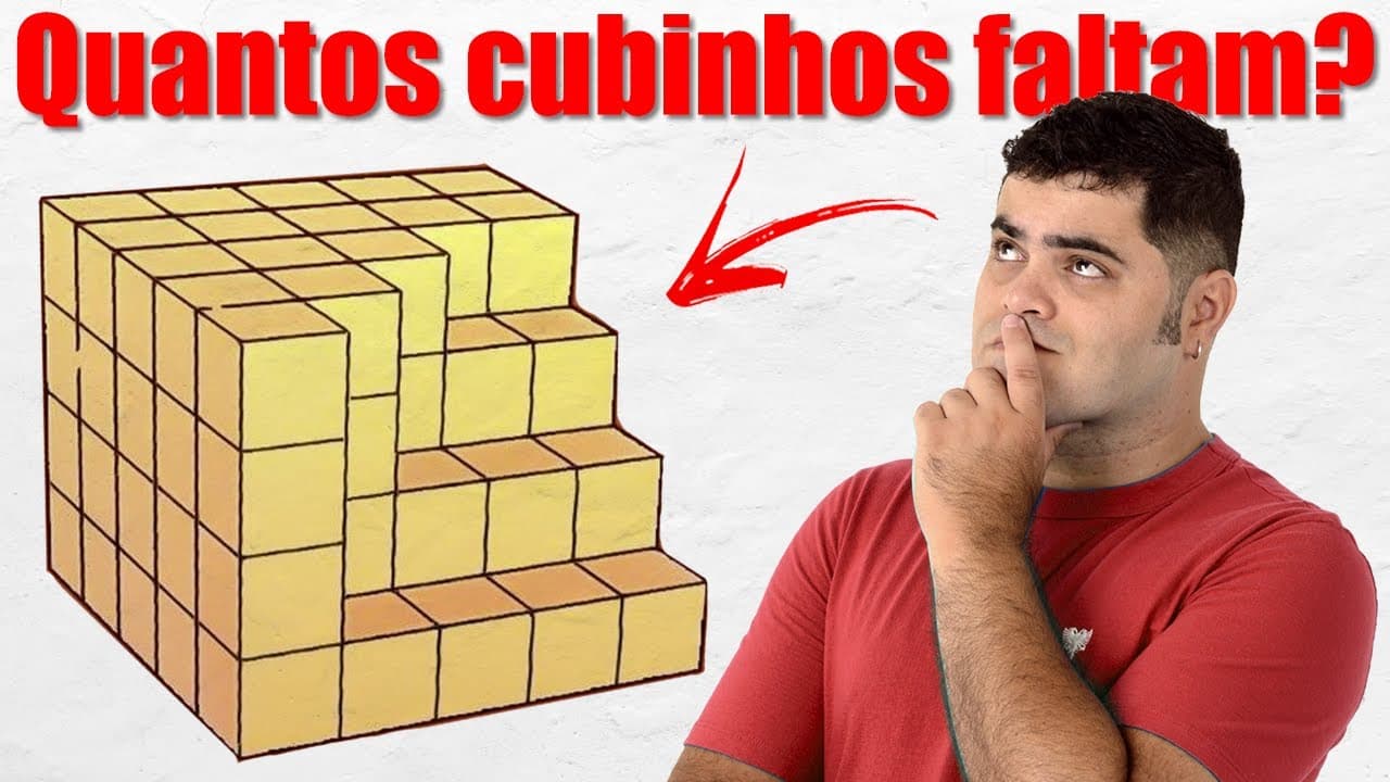 Thumbnail: 🤯 QUANTOS CUBINHOS FALTAM PARA COMPLETAR O CUBÃO? O Desafio de Geometria que BUGOU o Mundo Todo!