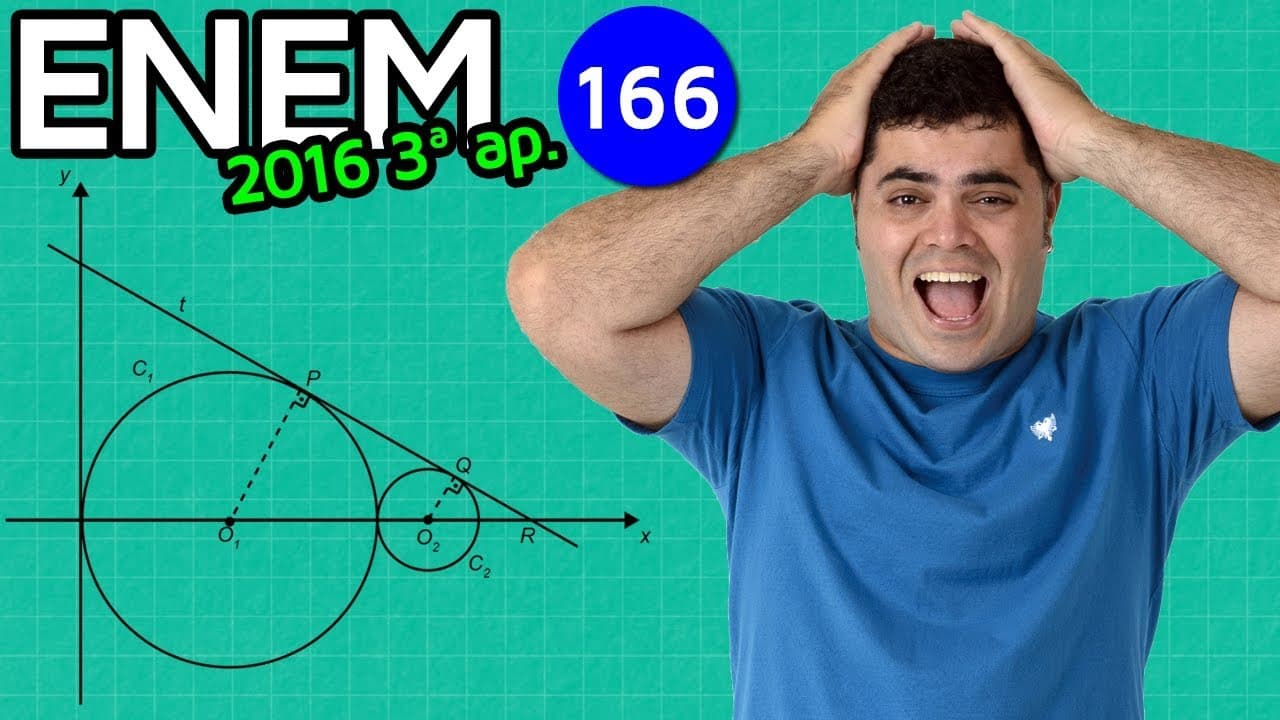 Thumbnail: 🔥 ENEM PPL 2016 Matemática #31 👉 Geometria Analítica e Equação da Reta (questão mais difícil)