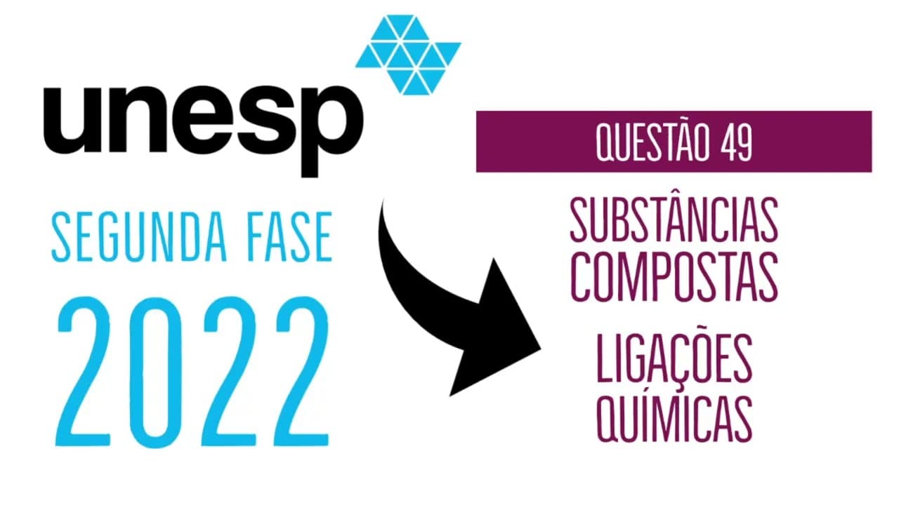 Thumbnail: UNESP 2022 | SEGUNDA FASE | QUESTÃO 49 | LIGAÇÕES QUÍMICAS