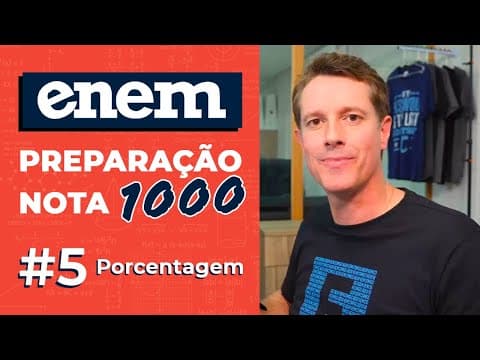 Thumbnail da aula: ENEM: preparação nota 1000 ✅ Porcentagem, aumento e descontos