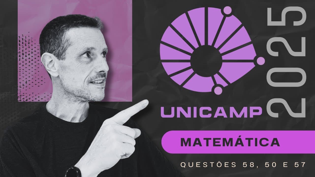 Thumbnail: UNICAMP 2025 MATEMÁTICA - QUESTÕES 58, 50 e 57  - TRIGONOMETRIA E FUNÇÕES #vestibular #unicamp #2025