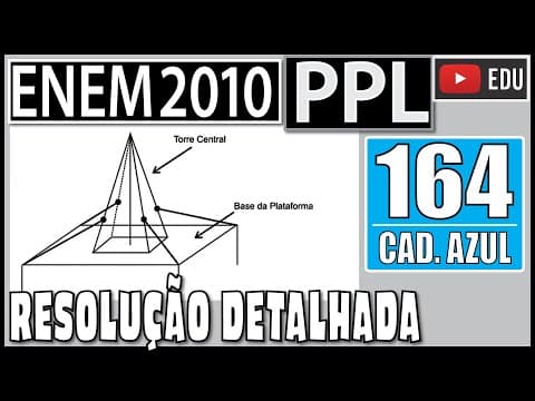Thumbnail da aula: [ENEM 2010 PPL] 164 📘 GEOMETRIA Devido aos fortes ventos, uma empresa exploradora de petróleo