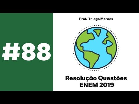 Thumbnail da aula: ENEM 2019 - O bônus demográfico é caracterizado pelo período em que, por causa da redução do número.