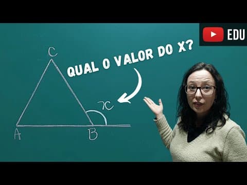 Thumbnail da aula: Ângulo Externo de um Triângulo Equilátero  - Professora Angela