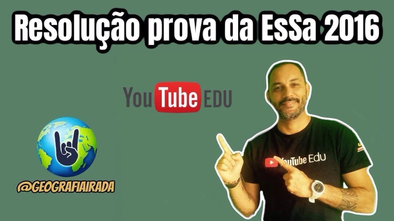 Thumbnail: resolução Prova ESa 2016 - GEOGRAFIA IRADA