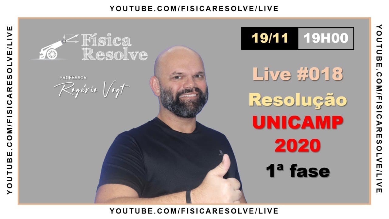 Thumbnail: Resolução da prova  de física da UNICAMP 2020 - 1a fase