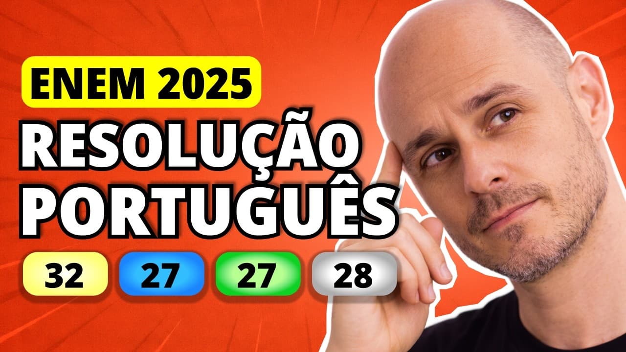 Thumbnail: ENEM 2025 Linguagens – Questão 32 | A diferença entre briga e luta é a existência de juízes