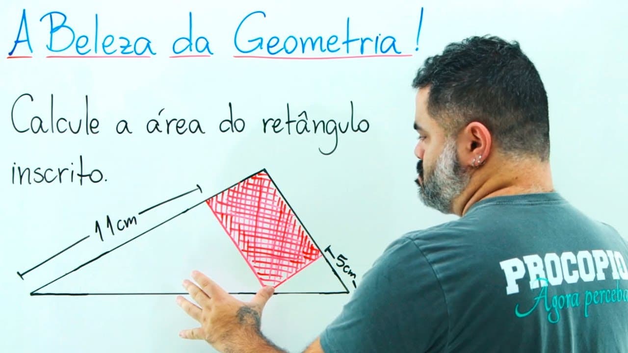 Thumbnail: Um RACIOCÍNIO LINDO nesse Problema de GEOMETRIA E ÁREA DO RETÂNGULO