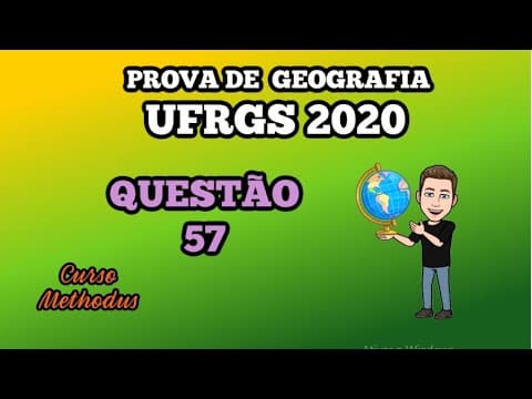 Thumbnail da aula: 57 de 2020 da prova de Geografia da UFRGS - Considere o texto e a figura abaixo. a tendência