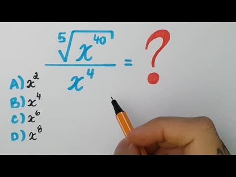 Thumbnail da aula: Expressão com raiz quinta - Como resolver?