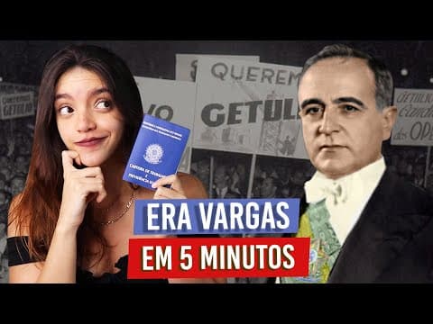 Thumbnail da aula: RESUMINDO A ERA VARGAS EM 5 MINUTOS! (deu mais que isso, mas eu tentei!) - Débora Aladim