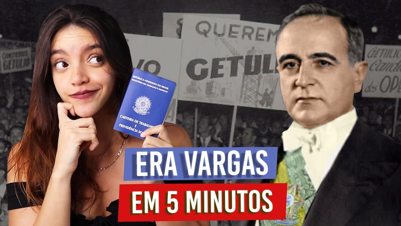Thumbnail: RESUMINDO A ERA VARGAS EM 5 MINUTOS! (deu mais que isso, mas eu tentei!) - Débora Aladim