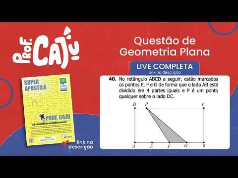 Thumbnail da aula: [UFRGS 2018] 40 📘 GEOMETRIA PLANA No retângulo ABCD a seguir, estão marcados os pontos E, F e G de