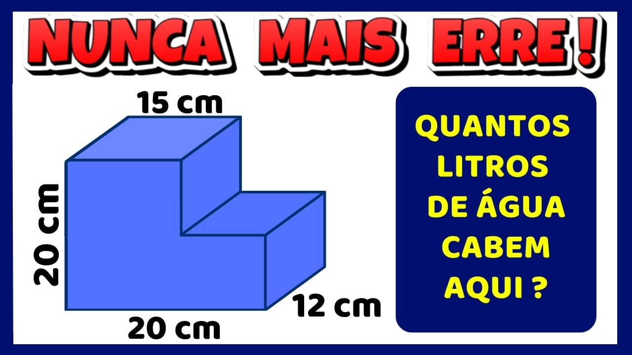 Thumbnail: 🤯VOLUME E CAPACIDADE , CONSEGUE CALCULAR? Matemática básica todo dia.📚🚀