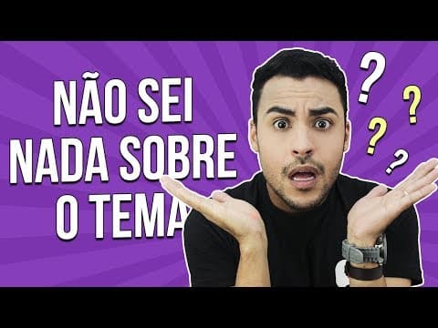 Thumbnail da aula: NÃO SEI NADA SOBRE O TEMA DA REDAÇÃO, E AGORA? | Prof. Romulo Bolivar