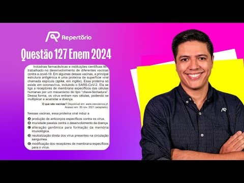 Thumbnail da aula: [ENEM 2024] Questão 127: Indústrias farmacêuticas e instituições científicas