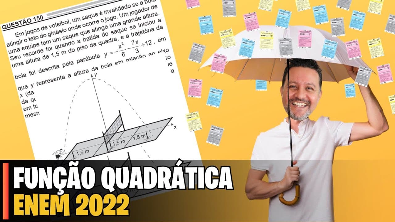 Thumbnail: ENEM 2022 | MATEMÁTICA -  150 Em jogos de voleibol, um saque é invalidado se a bola atingir o teto
