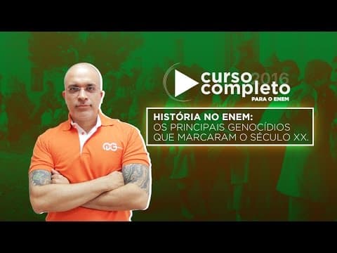 Thumbnail da aula: Os principais genocídios que marcaram o século XX || História para o Enem - Ao Vivo e Gratuito