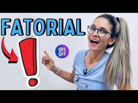 Thumbnail da aula: FATORIAL MATEMÁTICA | ANÁLISE COMBINATÓRIA |  DEFINIÇÃO E EXEMPLOS