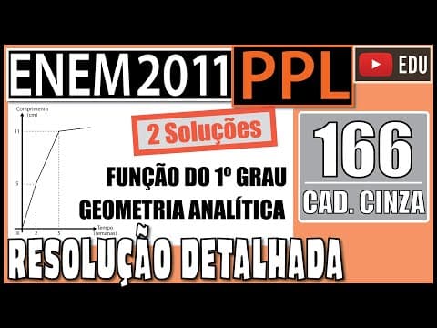 Thumbnail da aula: [ENEM 2011 PPL] 166 📓 GEOMETRIA ANALÍTICA Um administrador de um campo de futebol deseja recobri-lo