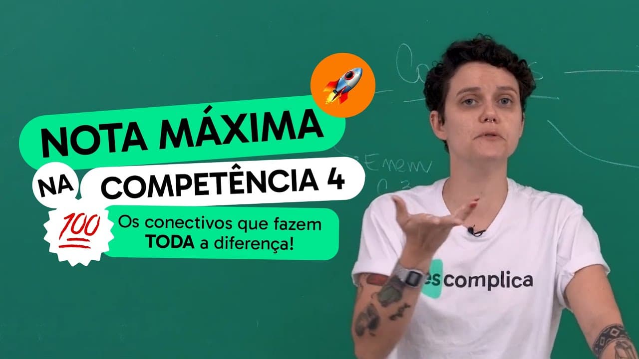 Thumbnail: CONECTIVOS para REDAÇÃO do Enem: Como Garantir a NOTA MÁXIMA na Competência 4