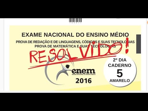 Thumbnail da aula: PIREI NESSA QUESTÃO DO ENEM (RESOLVIDO! 2016 108)