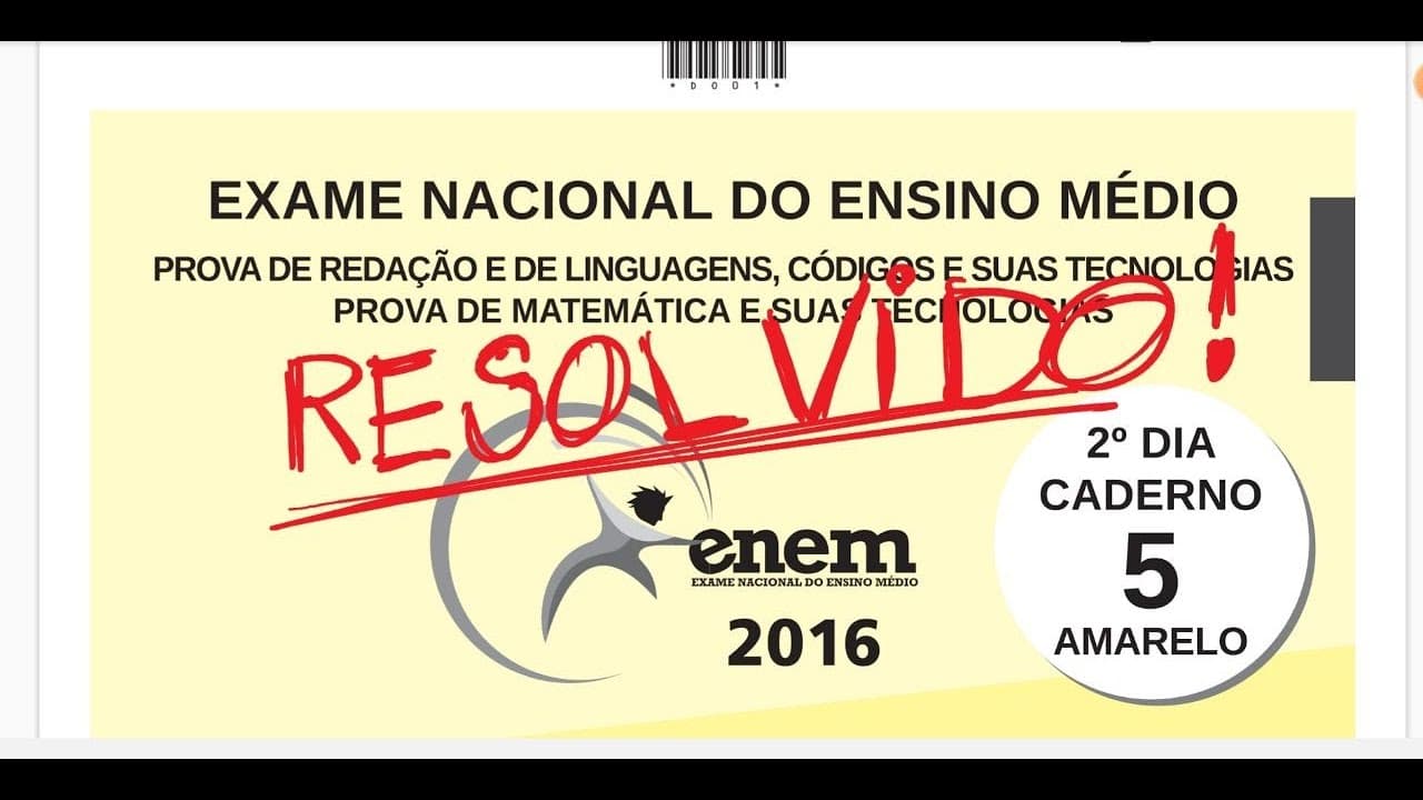 Thumbnail: PIREI NESSA QUESTÃO DO ENEM (RESOLVIDO! 2016 108)