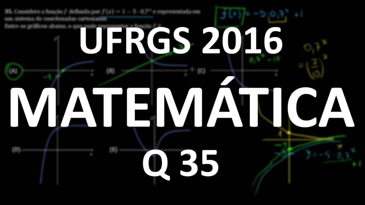 Thumbnail: Correção UFRGS 2016 Matemática questão 35