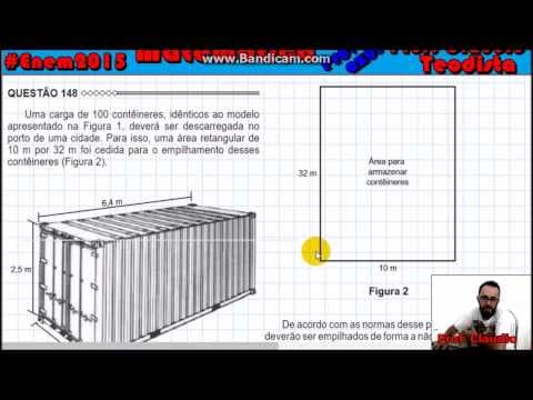 Thumbnail da aula: Enem 2015 -  matemática - azul - questão 148 (geometria espacial)