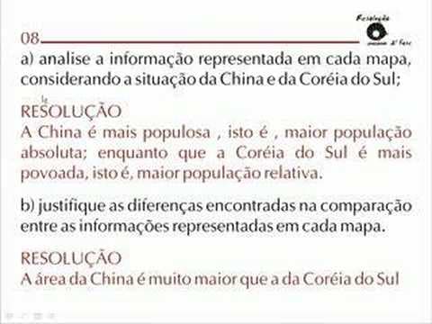 Thumbnail da aula: GEO 07, 08 e 09 Resolução UNICAMP 2ª Fase