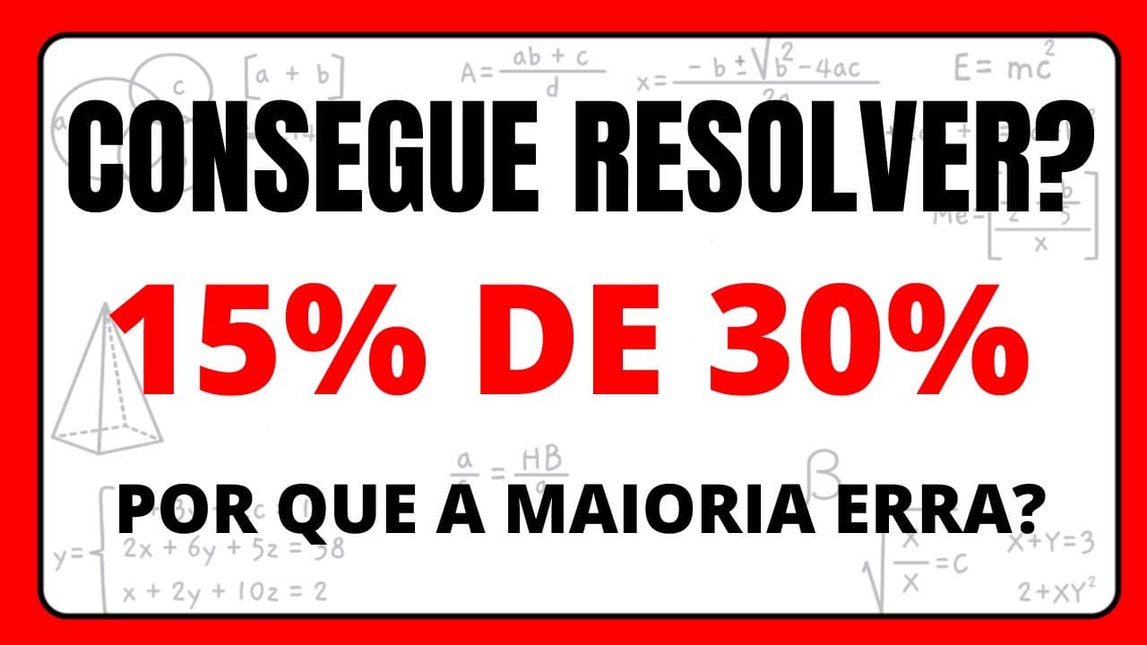 Thumbnail: CONSEGUE RESOLVER PORCENTAGEM DE PORCENTAGEM??