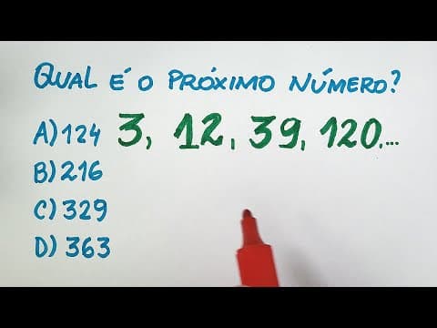 Thumbnail da aula: 🔥 HELP MATEMÁTICA BÁSICA | Consegue descobrir o padrão da sequência lógica?
