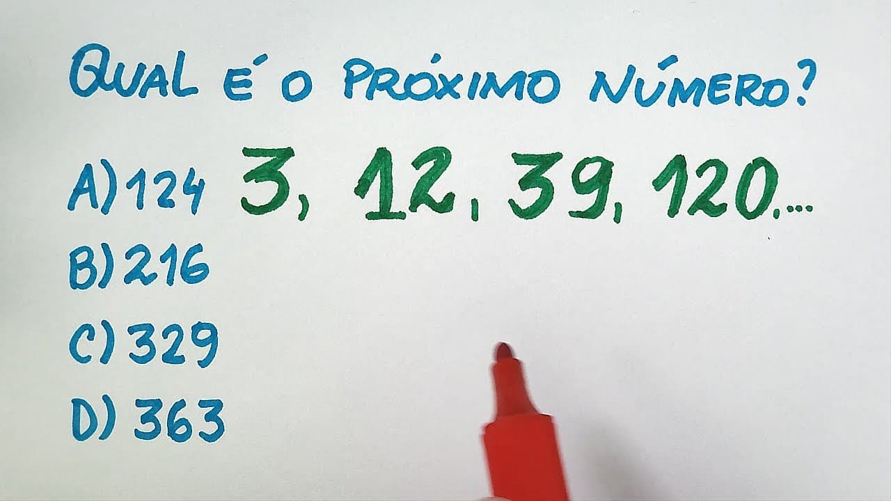 Thumbnail: 🔥 HELP MATEMÁTICA BÁSICA | Consegue descobrir o padrão da sequência lógica?