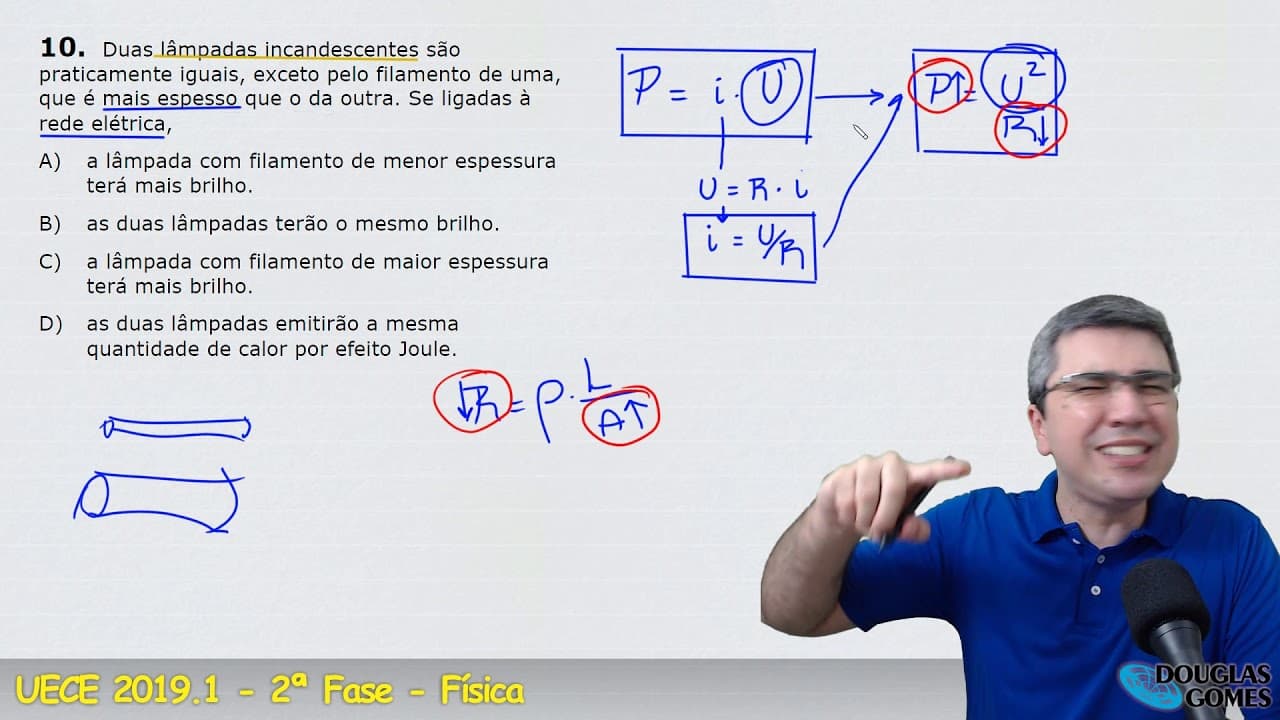 Thumbnail: Correção/resolução Vestibular UECE 2019.1 FASE 2 Q.10