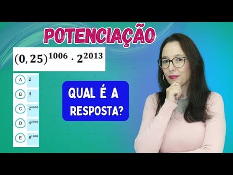 Thumbnail da aula: EXPRESSÃO COM POTENCIAÇÃO - QUAL É A RESPOSTA CORRETA?